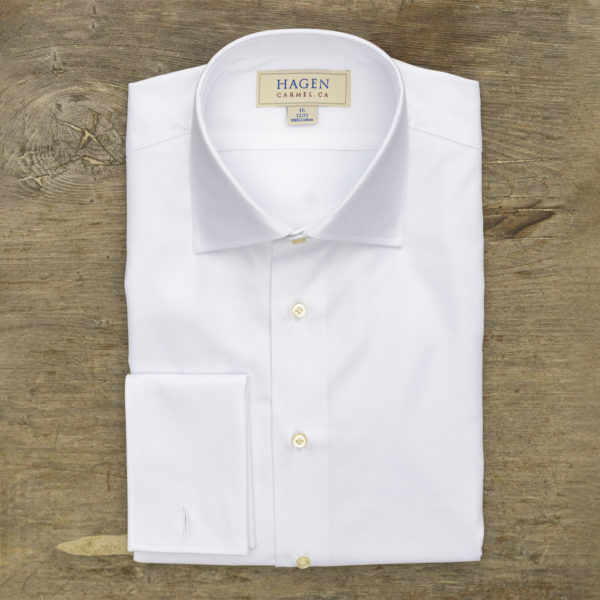 Hagen Formal Shirt in a White Dobby - MK Clothing
